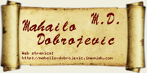 Mahailo Dobrojević vizit kartica